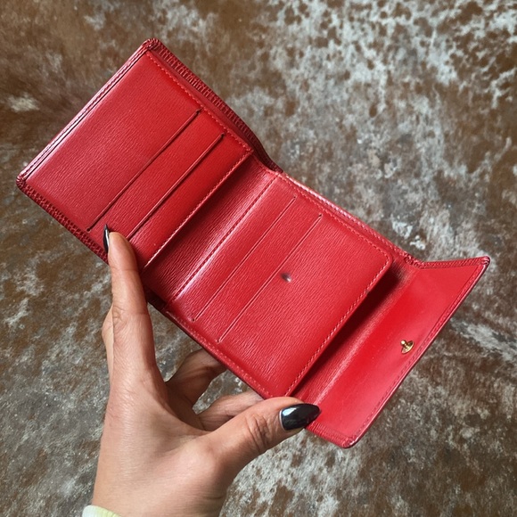 LOUIS VUITTON Epi red Portefeuille Elise Compact - Picture 10 of 11